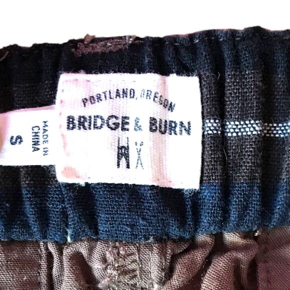 Bridge & Burn Market Straight Leg Pants Size S Taupe Tencel Linen Workwear - Picture 9 of 12